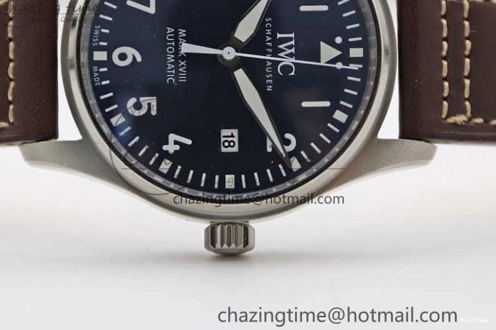 MIROTIME 0724 Mark XVIII IW327010 SS M+F 1:1 Best Edition Blue Dial on Brown Leather Strap A Resilient 7051